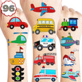 96 PCS Transportation Temporary Tattoos for Kids