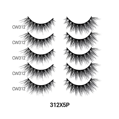 Laflare 3D Cashmere False Eyelashes 5 Pairs, Reusable