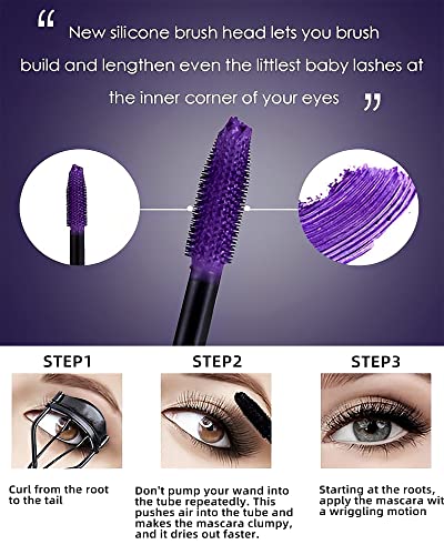 LYSdefeu 07# Red Waterproof Colored Mascara for Halloween & Cosplay Makeup