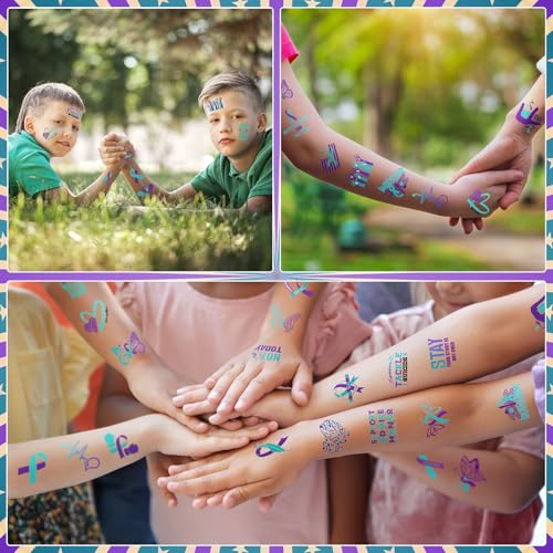 144 Piece Suicide Awareness Temporary Tattoos Bulk Pack