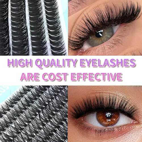 DIY Lash Clusters Kit - 640 Individual Extensions, 4 Styles, 10-16mm