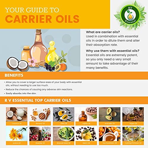 R V Essential Amla Oil | Emblica Officinalis | 100% Pure Natural | Cold Pressed | Amla Hair Oil | for Hair, Scalp, Strengthens Repairs Damaged Hair, Skin Care | Rare Herb Series | 100ml | 3.38oz