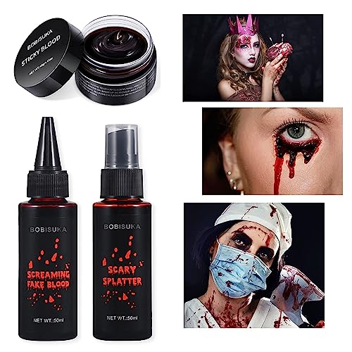 Halloween Fake Blood Makeup Kit - 3 Pack SFX Makeup