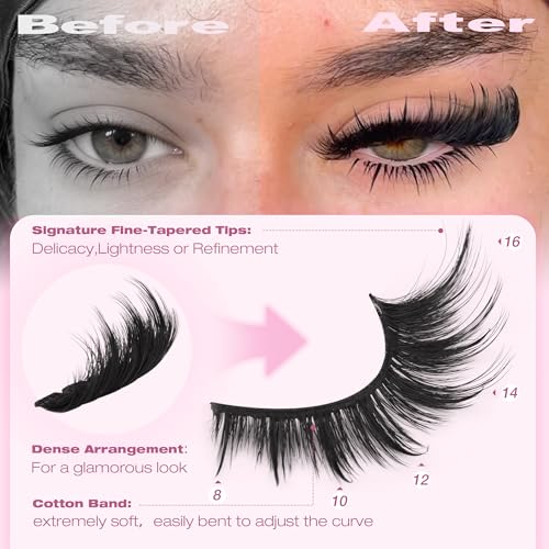 Spiky Cat Eye False Eyelashes - TNFVLONEINS Fox Eye Lashes