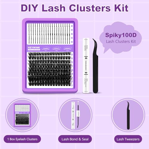 Lash Clusters Kit 100D Fluff & Spiky Anime Extensions 13-21MM