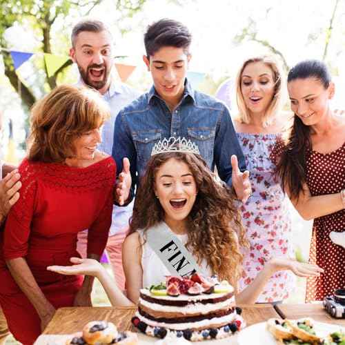 Sliver Crown Princess Tiara Headband Crystal Tiaras for Party Hair Accessories - 21st Birthday Gifts for Her