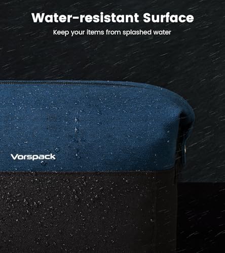 Vorspack Water-Resistant Toiletry Bag, 10x5x5.5", Navy