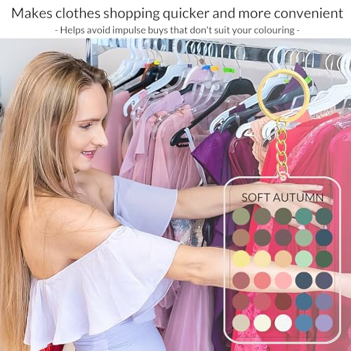 Clear Acrylic Color Analysis Swatches Keychain for Fashion Lovers