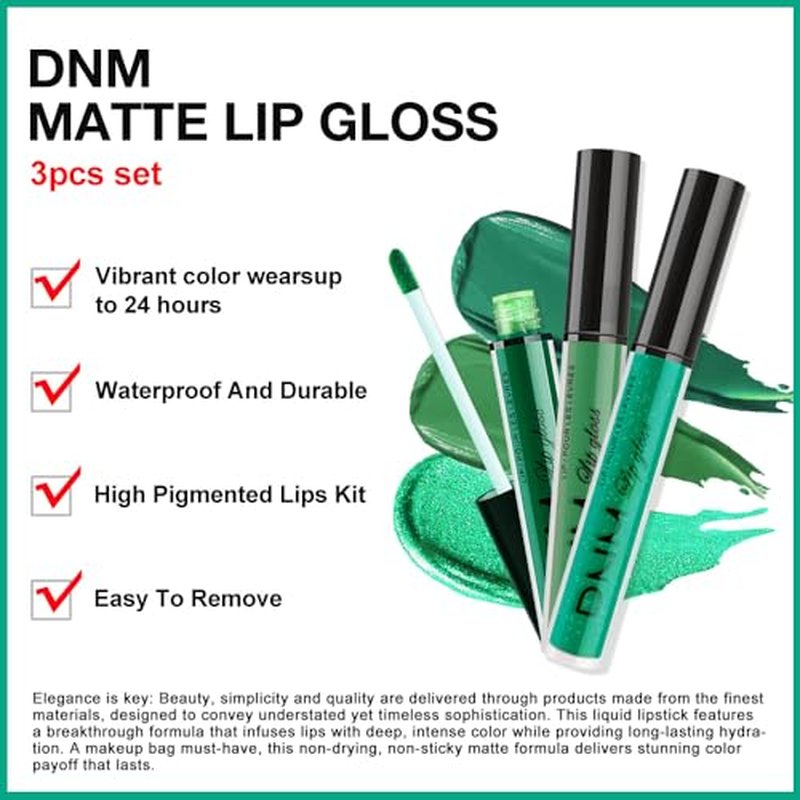 3-Piece Matte Liquid Lipstick Set - Long Lasting & Waterproof