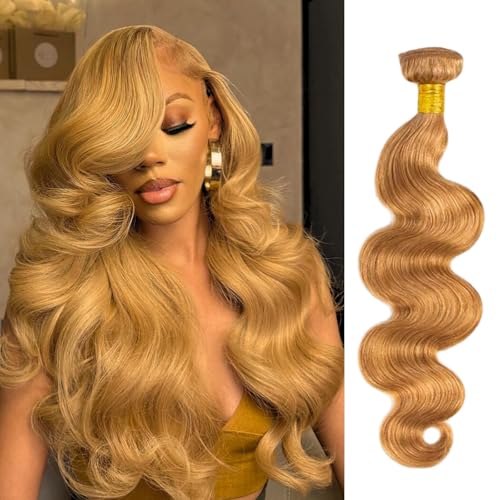 ALHER #27 Honey Blonde Body Wave Human Hair Bundle 20 Inch