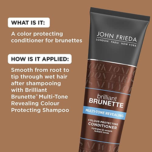 John Frieda Brilliant Brunette Multi-Tone Revealing Moisturizing Conditioner 8.45 oz (Pack of 5)