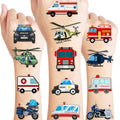 96 PCS Emergency Vehicle Temporary Tattoos - Party Favors
