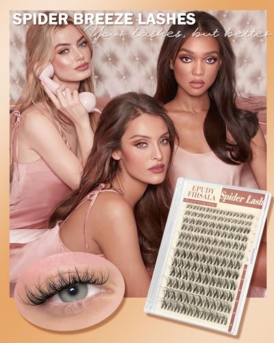 Spider Breeze D Curl Lash Clusters - Wispy 8-16mm Faux Mink