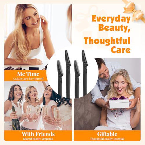 88-Pack Precision Eyebrow and Face Razors with Storage Jar