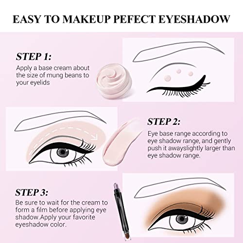 Eyeshadow Primer - Cream Eye Base, All-Day Wear, 0.35 oz