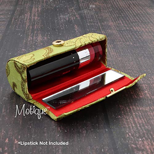 Motique Accessories Lipstick Case with Brocade Design