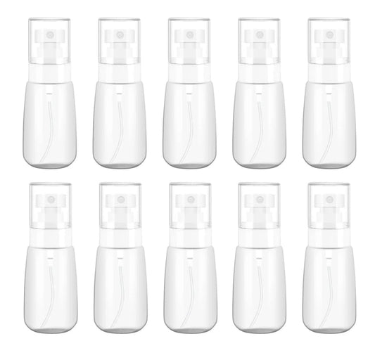 TOSERSPBE Small Spray Bottle Travel Size 2oz Mini Perfume Atomizer for Essential oil Perfume Hair Makeup 10 Pack