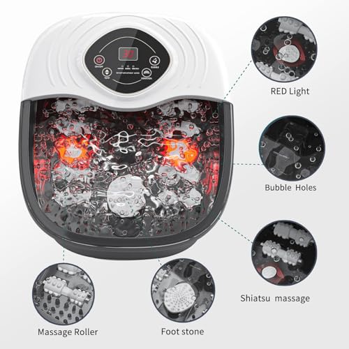 Closewave Foot Spa Bath Massager with Heat & Shiatsu Rollers