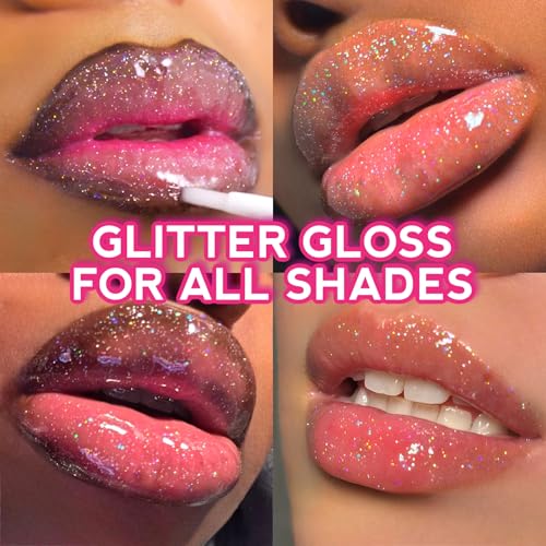 Glittery Holographic Lip Gloss - Sparkly Shine with Coconut Oil