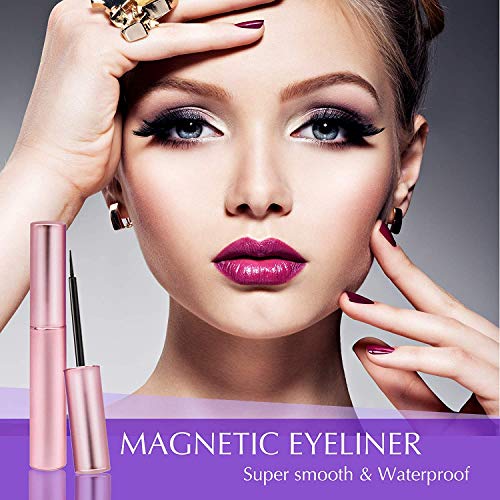 Magnetic Eyelashes with Applicator: 5 Pairs Reusable Natural & Glam Lashes, Lightweight Magnetic Liner, Beginner-Friendly, No Glue Needed, Waterproof & Cruelty-Free