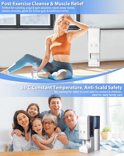 Hot Face Towel Warmer Machine with Steam, 5-Second Heating