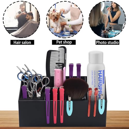 Noverlife Black Hair Scissors Storage Box Large Shear Holder for Salon & Barbershop