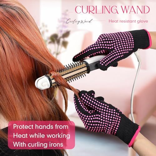 Riyiper Heat Resistant Gloves for Heat Press, Sublimation, Hair Styling (3 Pairs)