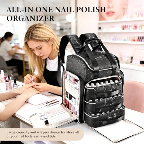 Extra Large Nail Polish Organizer Bag - Holds 126 Bottles