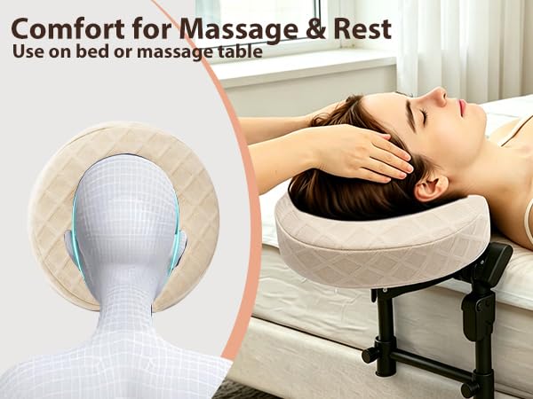 Memory Foam U-Shaped Massage Face Cradle Pillow - Headrest Cushion