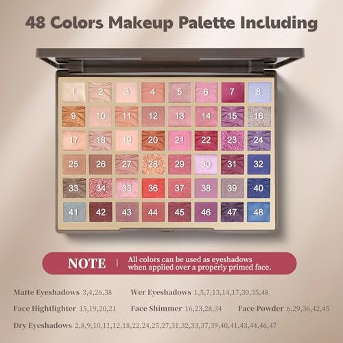 Color Nymph 48-Color Face Palette - Eyeshadow, Blush & Shimmer
