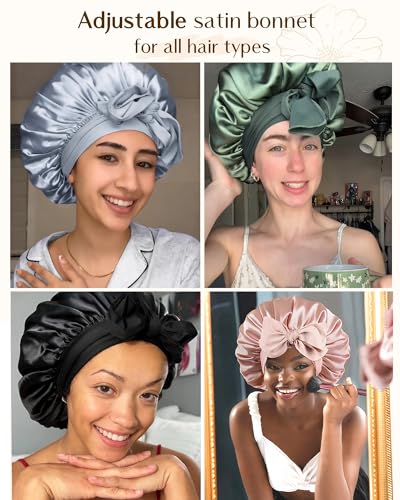 Adjustable Silk Bonnet for Sleeping | Satin Hair Bonnet