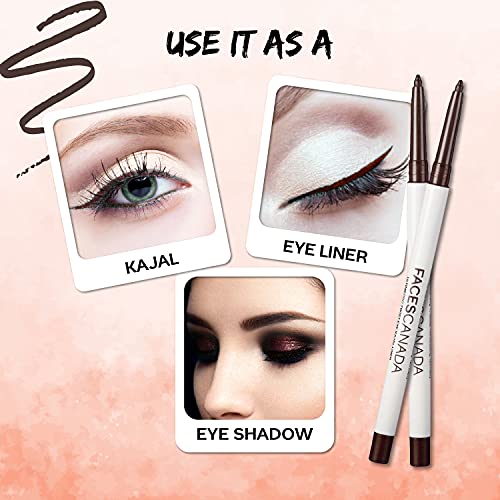 FACESCANADA Twist Eye Liner, 24Hr Waterproof Brown