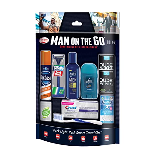Men's 11-Piece Travel Toiletry Kit with TSA-Approved Size