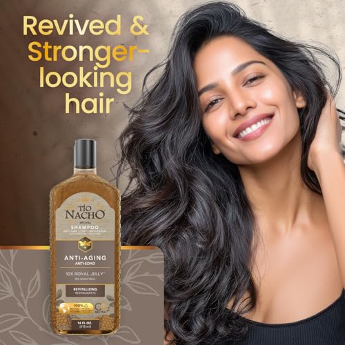 Tio Nacho Anti-Aging Shampoo with Royal Jelly, Shampoo for Aging Hair for Women and Men, Strengthening Formula to Help Defy Damage and Fortify Fragile Hair, 14 fl oz (Pack of 3)