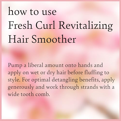 Camille Rose Fresh Curl Cream, Revitalizing Hair Smoother, Detangler with Avocado & Castor Oil for Silky Soft, Frizz-Free Hair, 8 Fl Oz