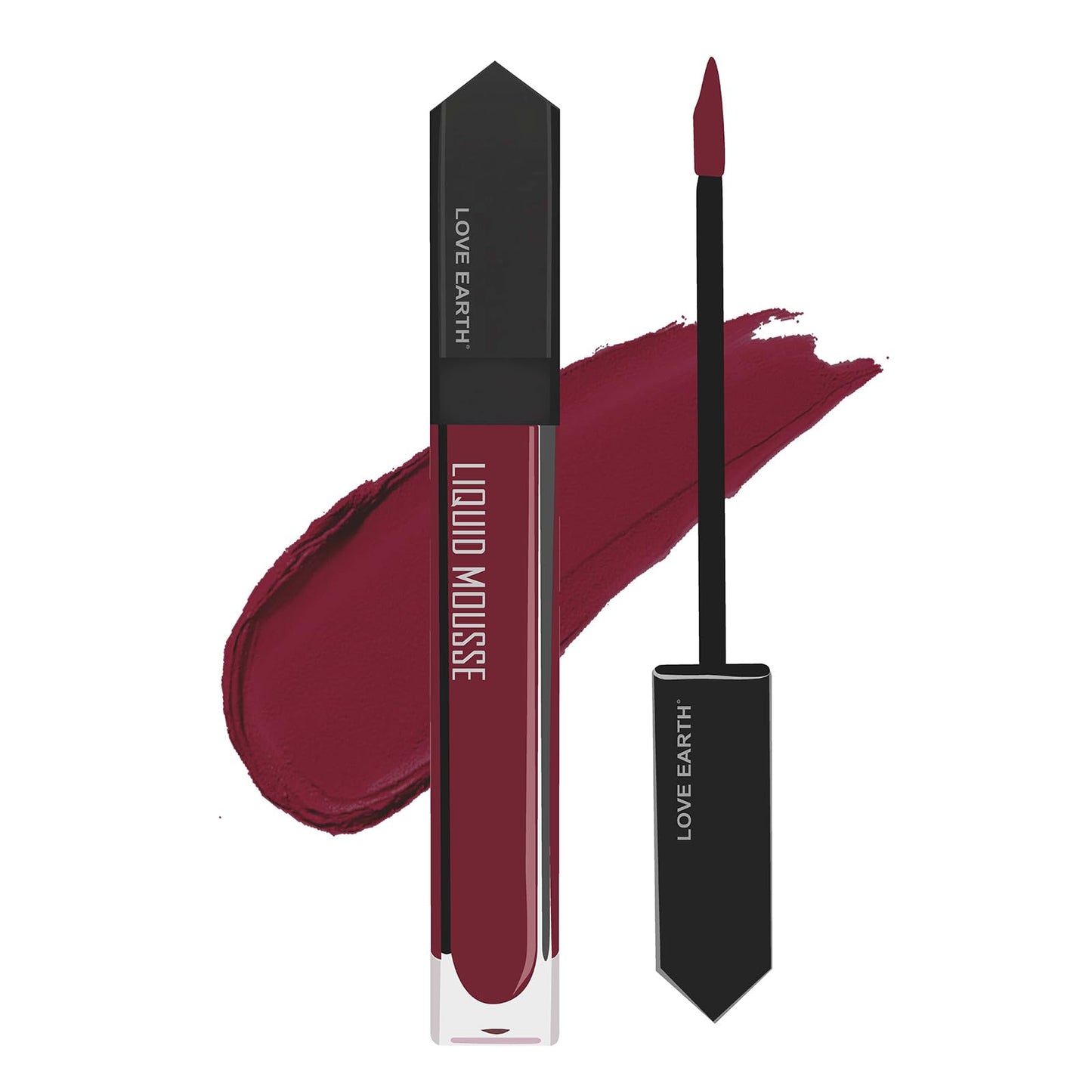 Love Earth Liquid Mousse Lipstick - Matte Finish | Lightweight, Non-Sticky, Non-Drying,Transferproof, Waterproof | Lasts Up To 12 Hours With Vitamin E And Jojoba Oil - (6 ml, Raspberry Martini)