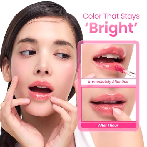 Peripera Mood Glowy Lip Tint - Long-Lasting Watery Finish, Buildable Color