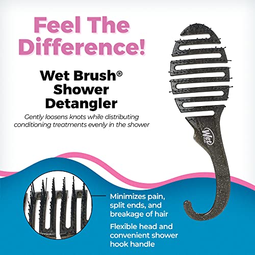 Wet Brush Bundle - Original Detangler, Speed Dry Detangler, Shower Detangler and Round Hair Brush