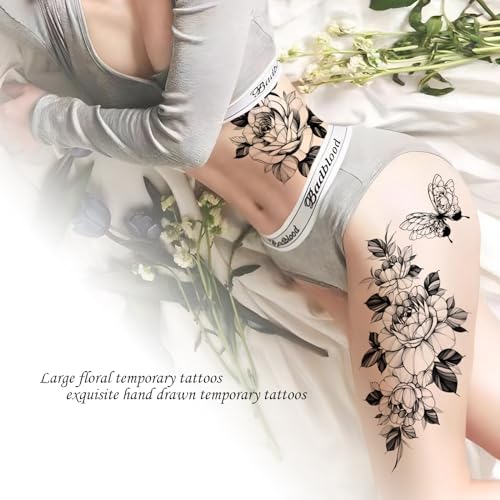 Temporary Tattoo Sleeve for Women | Floral & Butterfly Designs