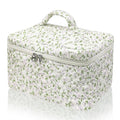 1pc Large Makeup Bag, Cute Cosmetic Bag for Women Girls, Floral Coquette Aesthetic Toiletry Bag, Travel Make Up Organizer Bag (Purple Floral Print