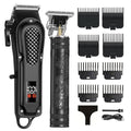 Cordless Hair Clipper Kit for Men with LCD Display & 8 Combs