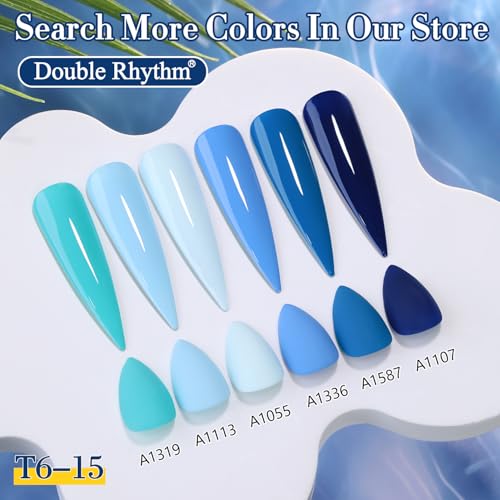 Double Rhythm 15ml Gel Nail Polish - Teal Translucent Pastel