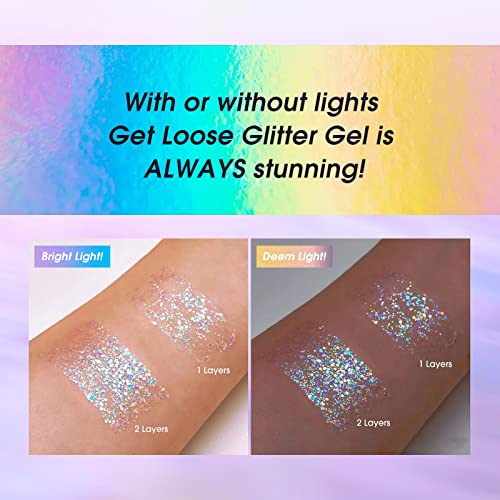 Holographic Body Glitter Gel - 4pc Festival Makeup Set