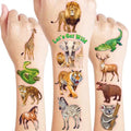 96 PCS Jungle Animal Temporary Tattoos for Kids