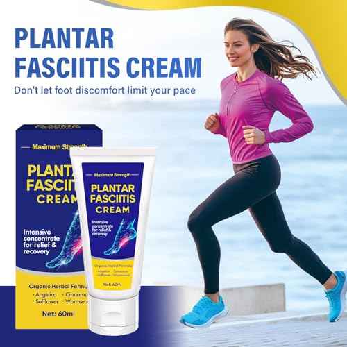 Nutravita Plantar Fasciitis Relief Cream - Heel Relief Cream for Plantar Fasciitis, Heel Spurs, Knee, Hands & Legs, Maximum Strength Soothe, 60ML