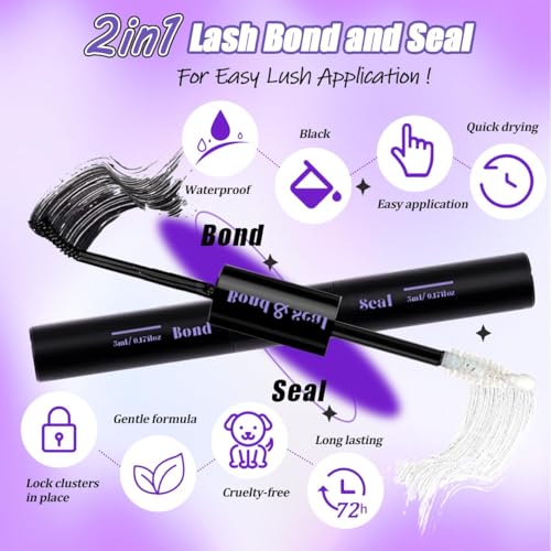 DNSGOOR DIY Lash Extension Kit 690Pcs D Curl Individual Lashes