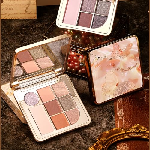 Nude Eyeshadow Palette, Matte & Shimmer Neutral Pink Brown Shades, One-Swipe High Pigment, Fine Silky Powder, Easy Blend Waterproof Long-Lasting Eye Makeup for Daily Natural Glam,Gift-Ready Design-B01