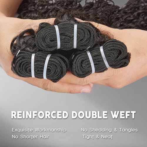 WEQUEEN Deep Wave Human Hair Bundles 20 22 24 Inch 100% 16A Brazilian Hair Long Lasting Deep Wave Bundles for Women