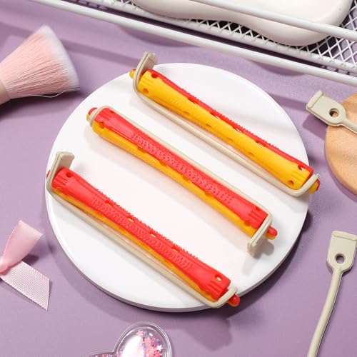 Perm Rod Hair Rollers 24 PCS with Rubber Bands