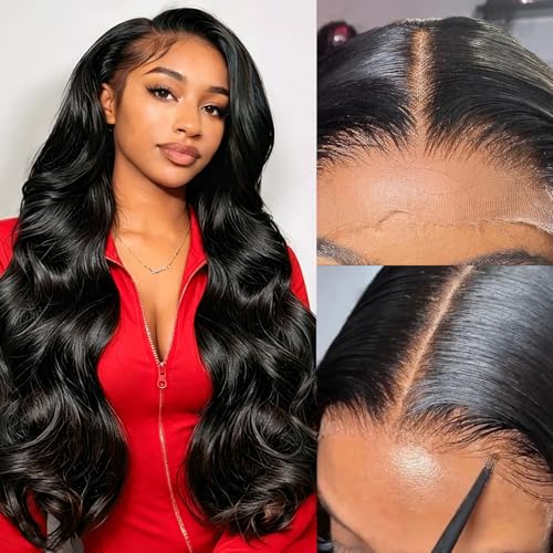 5x5 HD Lace Closure Wig - 24 Inch Body Wave Human Hair